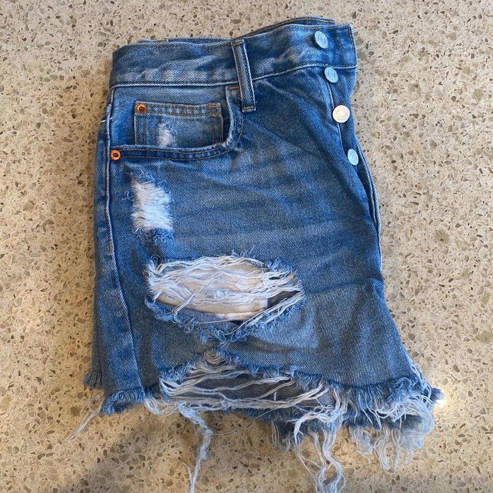 CELLO - Button Up Jean Shorts